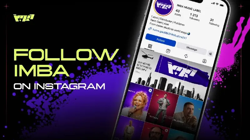 IMBA Music no Instagram — artistas da gravadora