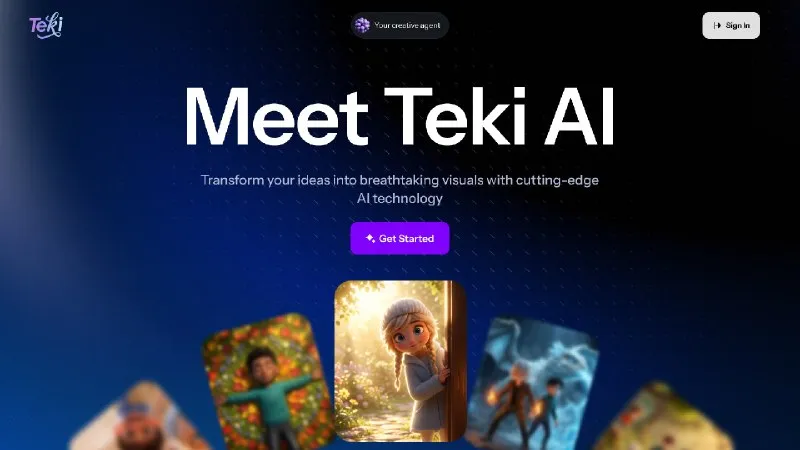 Conheça a Teki AI — landing page do produto